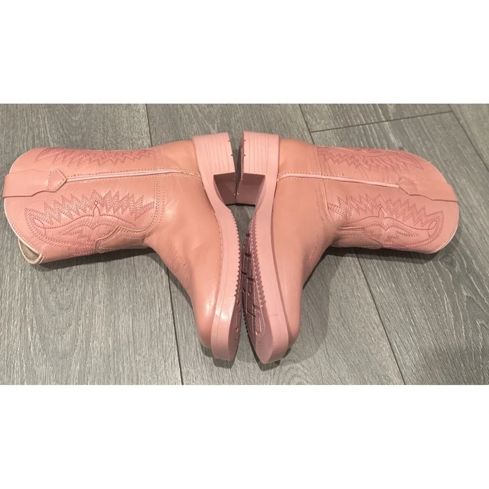 JB Dillion Kids Size 13 Cowboy Square Toe Embroidered Western Boots Pink Country